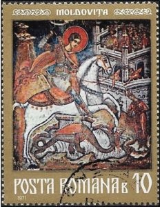 Roemenië, fresco uit het Moldovita-klooster